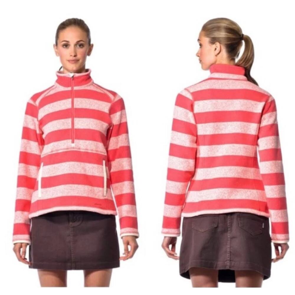 Patagonia Better Sweater Marsupial Striped Half Zip Fleece Jacket Pullover Pink